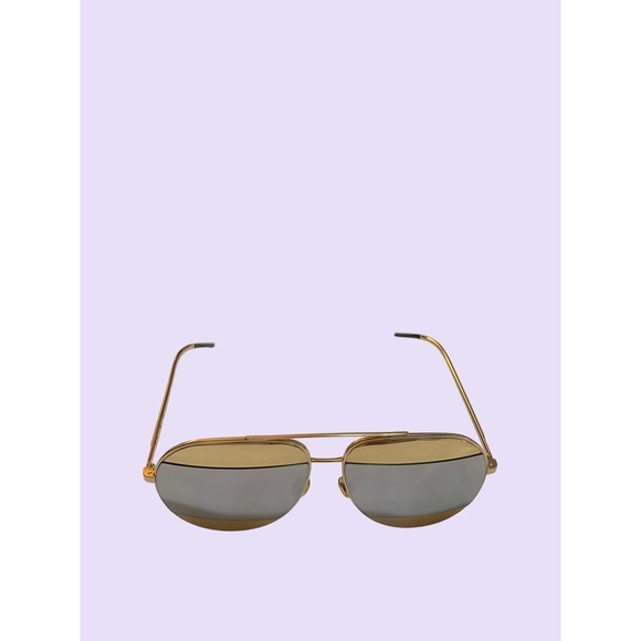 Christian‎ Dior Split 1 Gold Tone Aviator Sunglasses - Picture 2 of 9